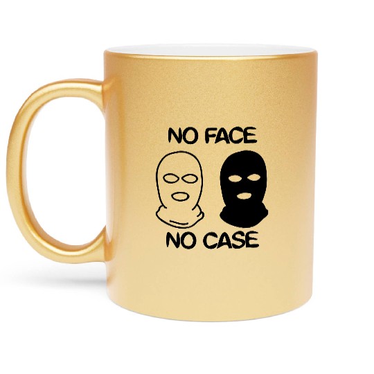 no face no case Metallic Mugs