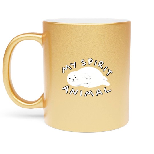 Seal is my spirit animal Metallic Mugs