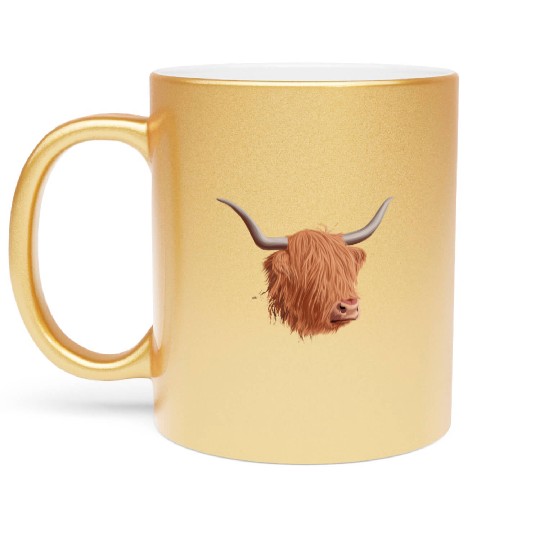 Scottish Highland Cow Metallic Mugs