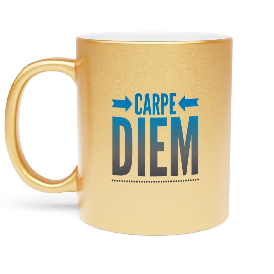 carpe Diem Metallic Mugs