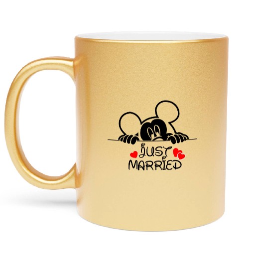 Just Married Metallic Mugs