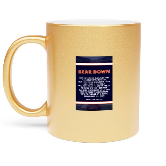 Bear Down Lyrics Poster Metallic Mugs