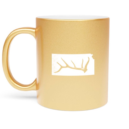 Elk & Deer Shed antler hunting kansas MAP hunters Metallic Mugs
