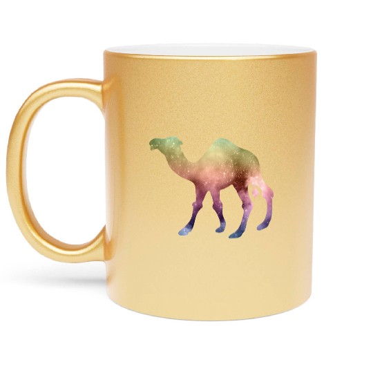 camel and galaxy nature Metallic Mugs