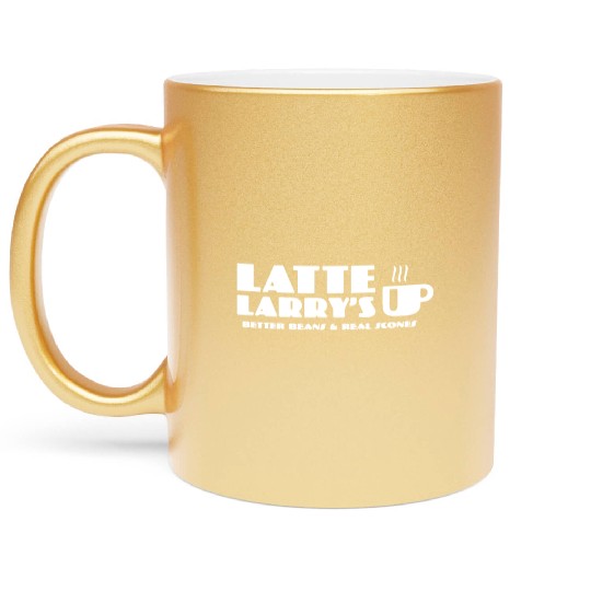 Latte Larry's Better Beans & Real Scones Metallic Mugs