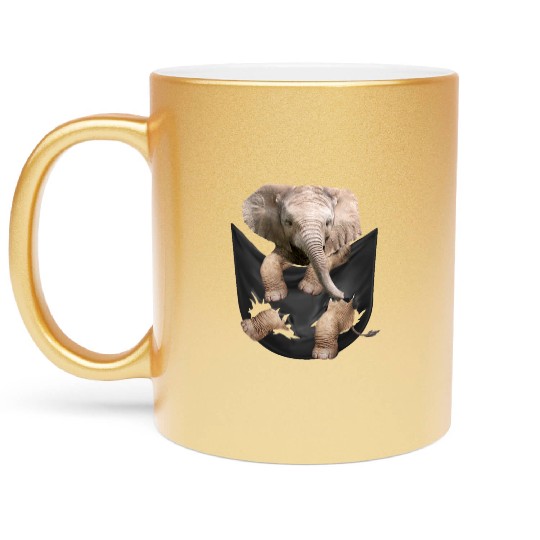 Elephant Pocket Metallic Mugs