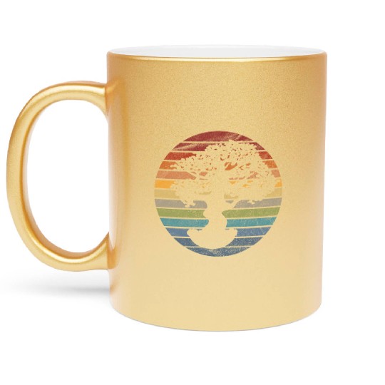 Bonsai Tree Retro Metallic Mugs