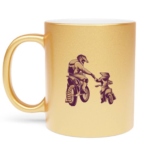 Title: Motocross Dirt Bike Fathers Day Metallic Mugs