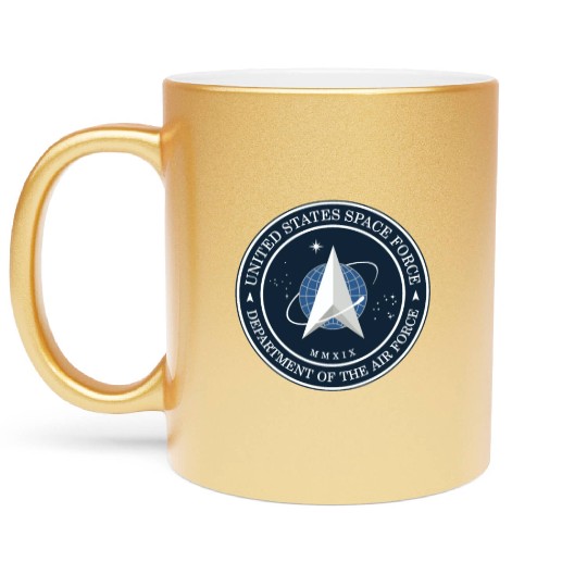 New Space Force Logo 2020 USSF Metallic Mugs