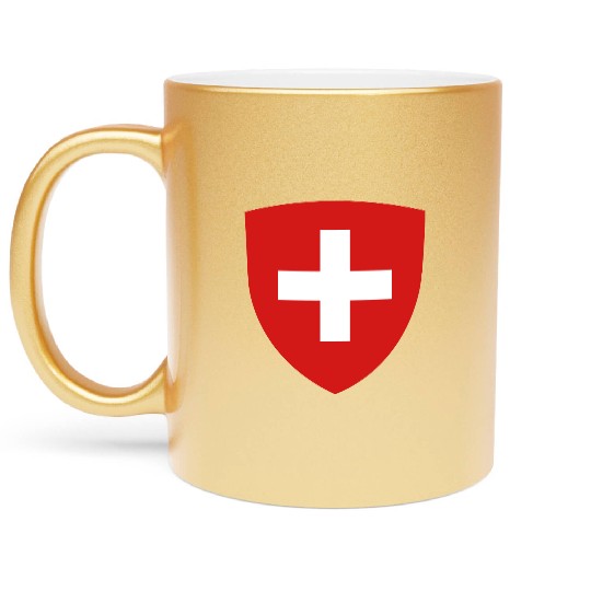 Swiss Switzerland Flag Swiss Cross Alps Metallic Mugs