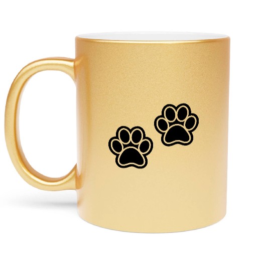 Paw Prints Metallic Mugs