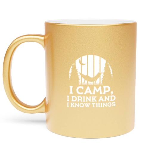 Camping Camper Nature Outdoor Gift Metallic Mugs