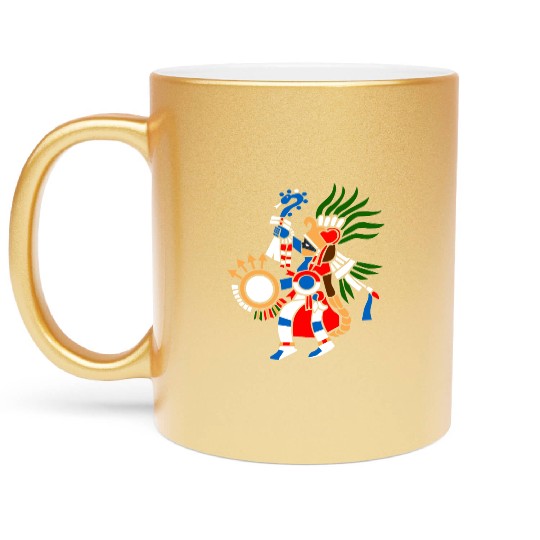Aztec Symbol Aztec God of War Huitzilopochtli Metallic Mugs