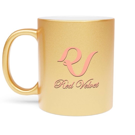 Red velvet kpop group logo design Metallic Mugs