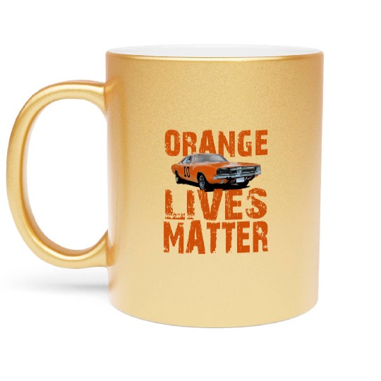 General Lee Dukes Of Hazzard Retro Orange Lives Metallic Mugs