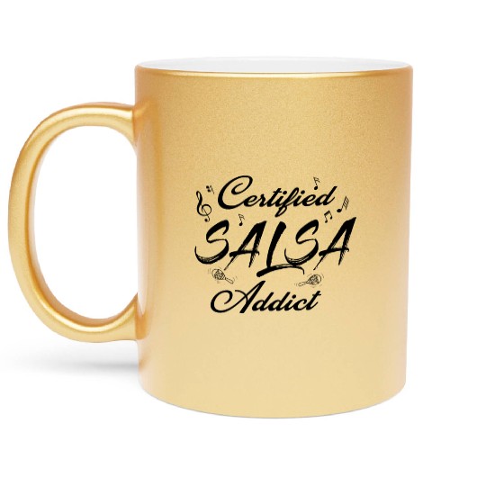 Salsa Dance Addict Metallic Mugs