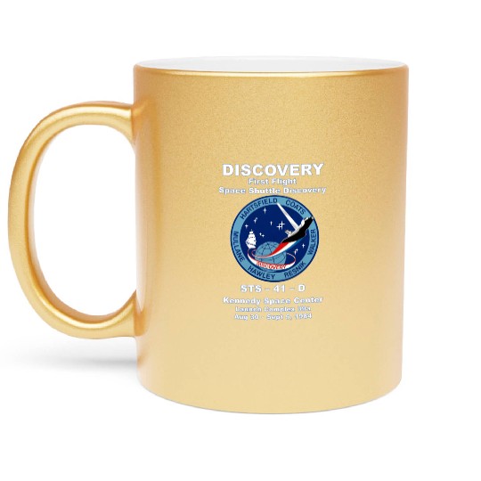 NASA Space Shuttle STS-41-D Vintage Crew Metallic Mugs