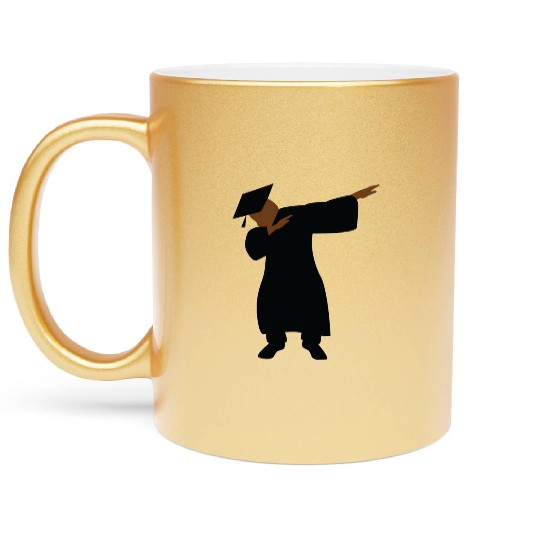 Black and Educated, African American Man Metallic Mugs