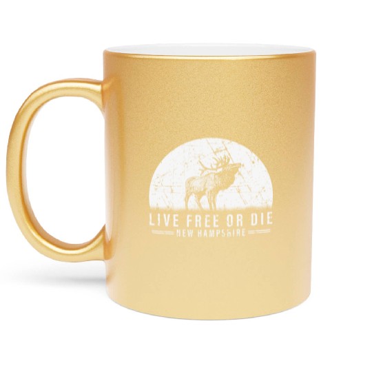 Live Free or Die New Hampshire Hiking Metallic Mugs