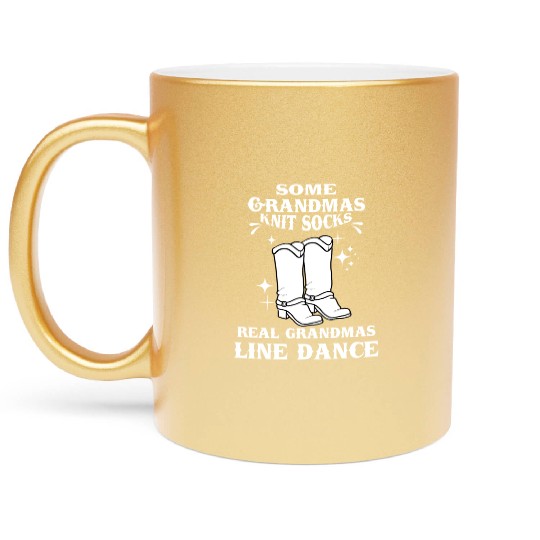 Line Dancing Dance Metallic Mugs