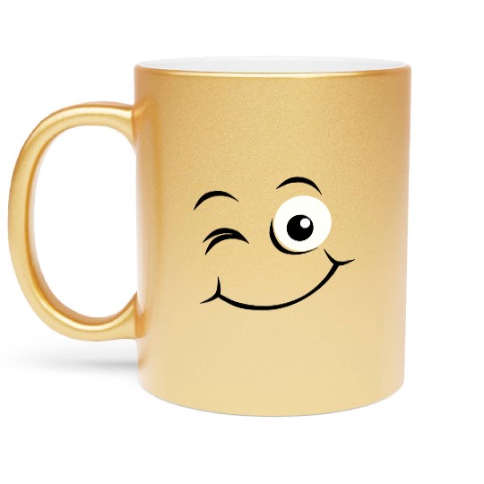Happy face Metallic Mugs