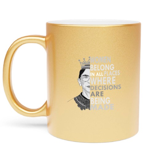 Ruth Bader Ginsburg Metallic Mugs