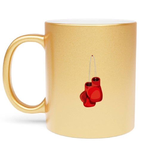 Retro Vintage Boxing Gloves Boxer Boxing Club Usa Metallic Mugs