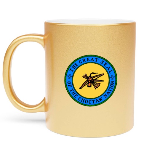 Choctaw Nation Flag Seal Choctaw Metallic Mugs