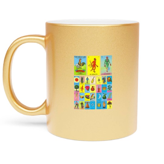 Loteria Mexican Metallic Mugs