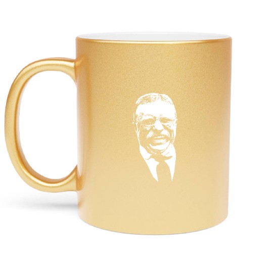President Teddy Roosevelt Graphic Metallic Mugs