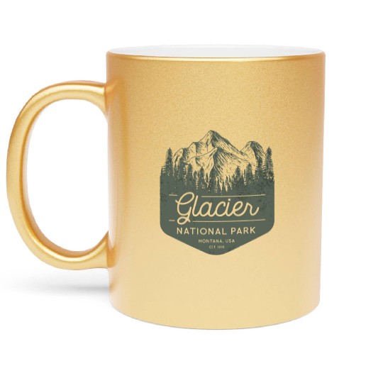 Glacier National Park Hiking Montana Metallic Mugs