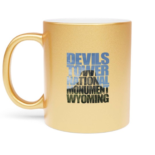 Devils Tower National Monument Wyoming Souvenir Metallic Mugs