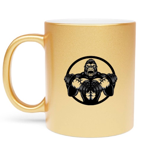 Strong Gorilla Metallic Mugs