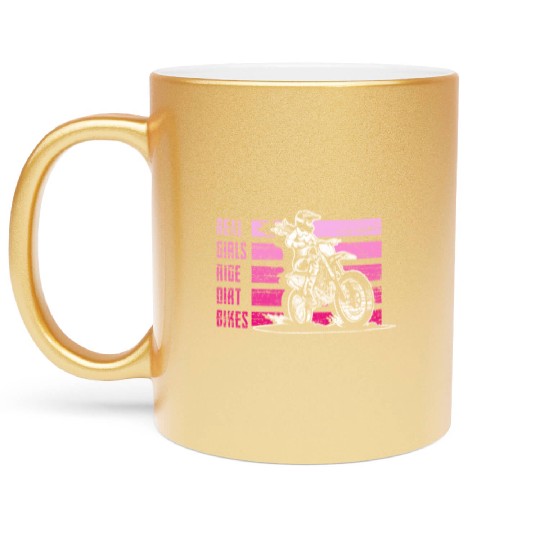 Motocross Dirt Bike Metallic Mugs