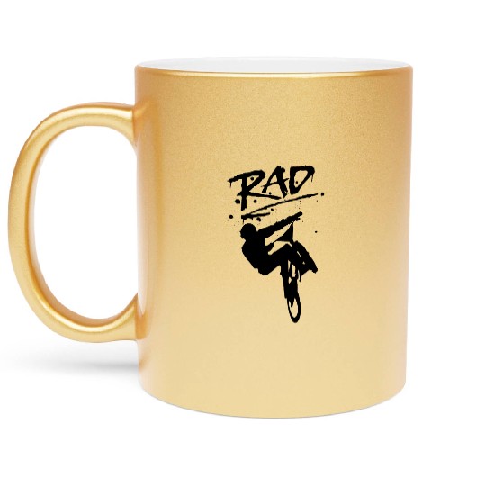 RAD BMX Bike Graffiti 80s Movie Radical Metallic Mugs