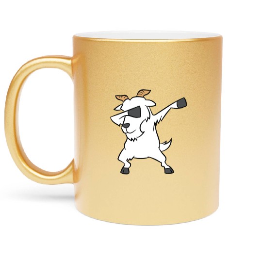 Goats Kids Funny Dabbing Goat Love Goats Metallic Mugs