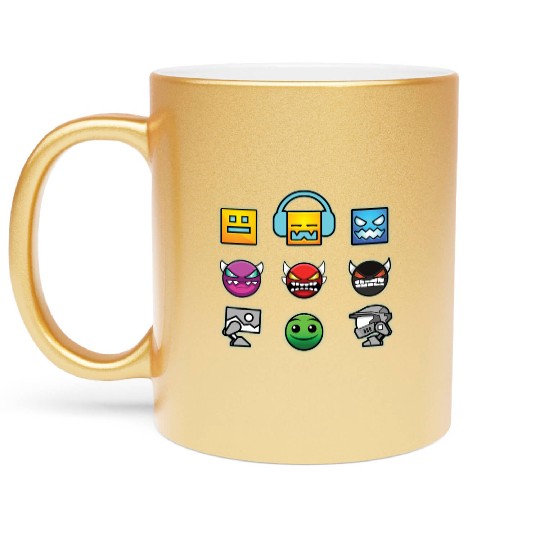geometry dash insane Metallic Mugs