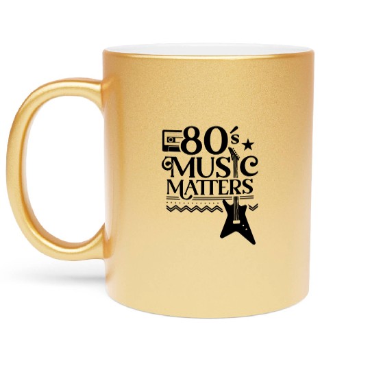 80s Music Matters Musician Metallic Mugs