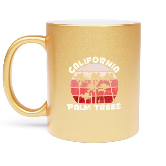 California Palm Trees Malibu Metallic Mugs