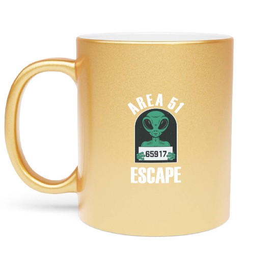 Area 51 Alien Mug Shot Escape Science Fiction Metallic Mugs