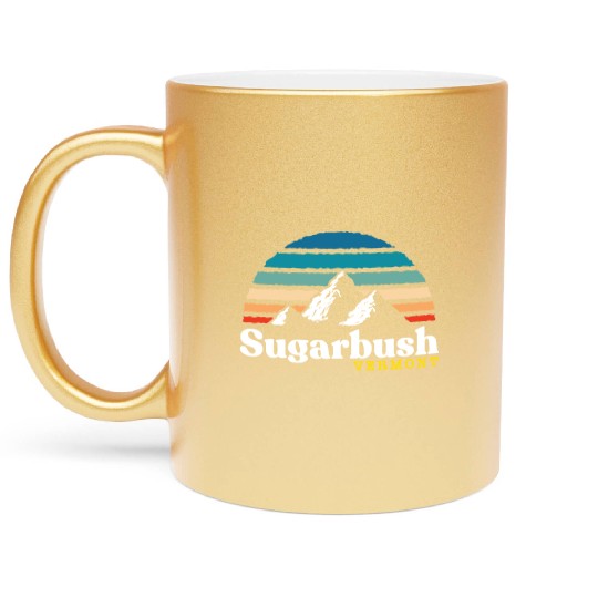 Sugarbush Vermont Usa Ski Resort 1980S Retro Metallic Mugs