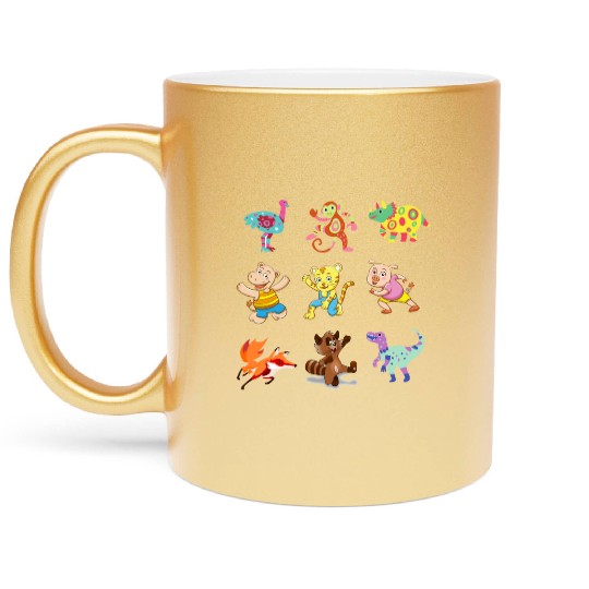 cute Animal Crossing Characters Metallic Mugs
