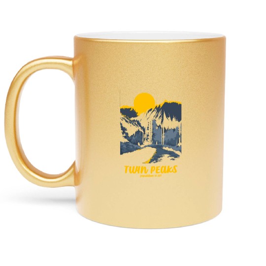 Twin Peaks Welcome To Twin Peaks Poster Metallic Mugs