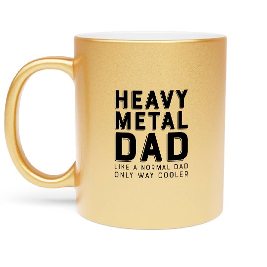 heavy metal dad Metallic Mugs