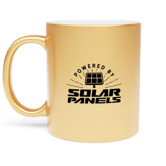 Operated by solar panels solar Energy Sun Power Metallic Mugs