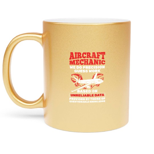 Mechanic Aircraft Aircraft Mechanic Metallic Mugs