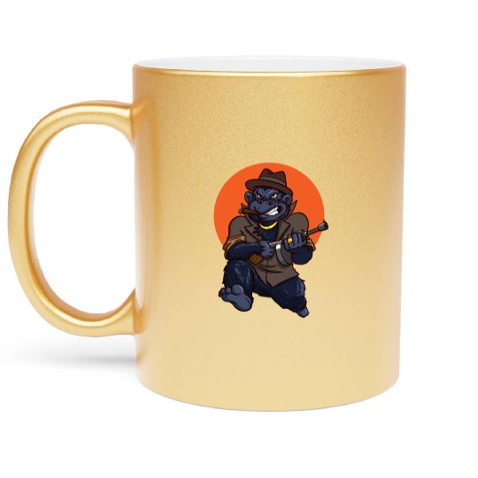 Animal Gorilla Kingpin Metallic Mugs
