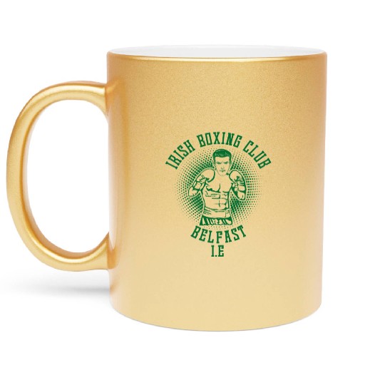 Irish Boxing Club Belfast Boxer Gifts Boxing Lover Metallic Mugs