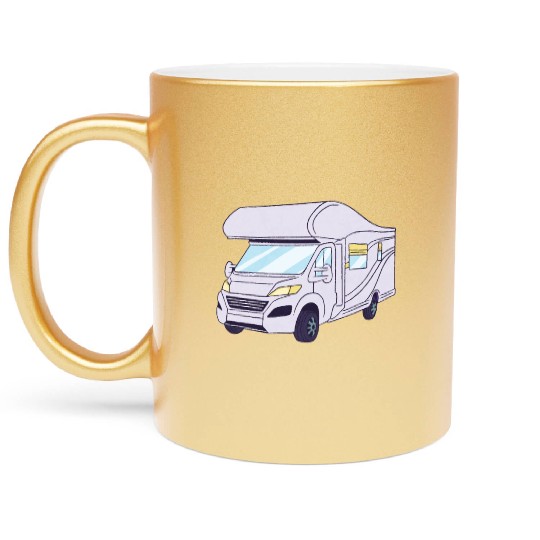 Camping Caravan Holiday Camper Motorhome Camping Metallic Mugs