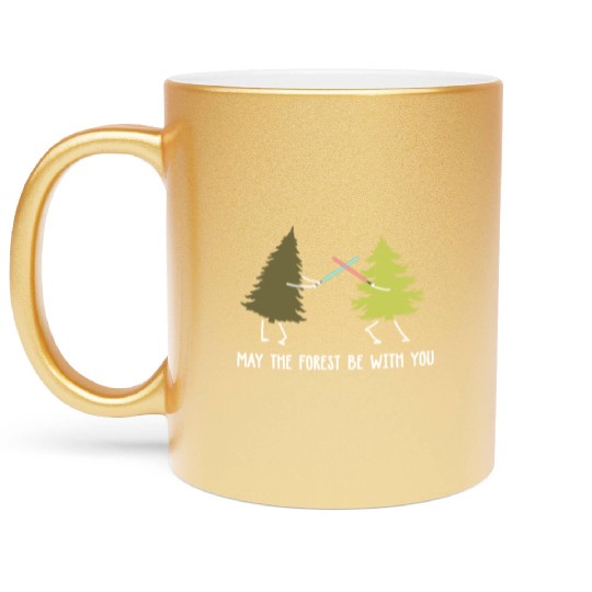 May the forest be with you Metallic Mugs